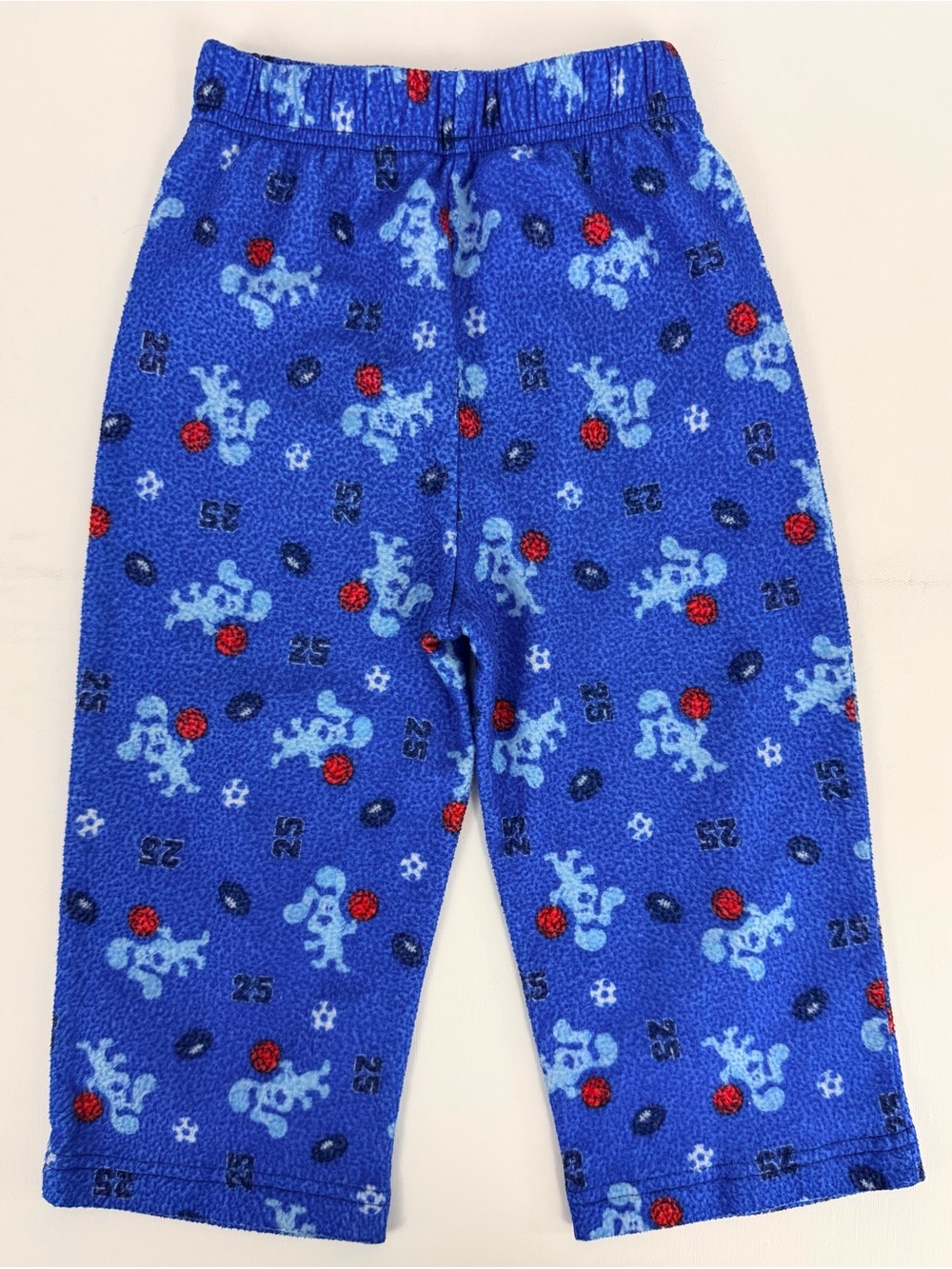 Vintage 2002 Toddler 3T Blues Clues Basketball & Football #25 Pajama Top&Bottom - Picture 11 of 12